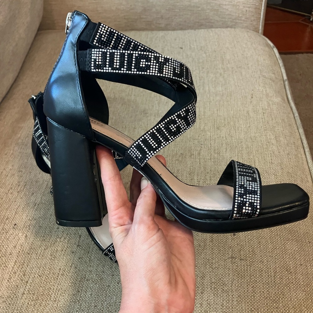 Juicy couture black and silver rhinestone heels - Picture 7 of 7